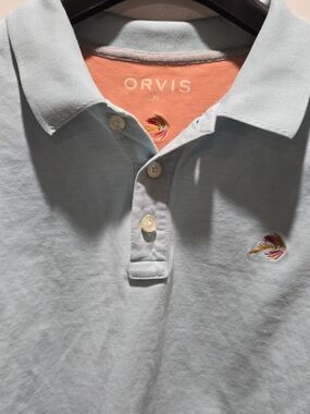 Orvis Light Blue Embroidered Polo